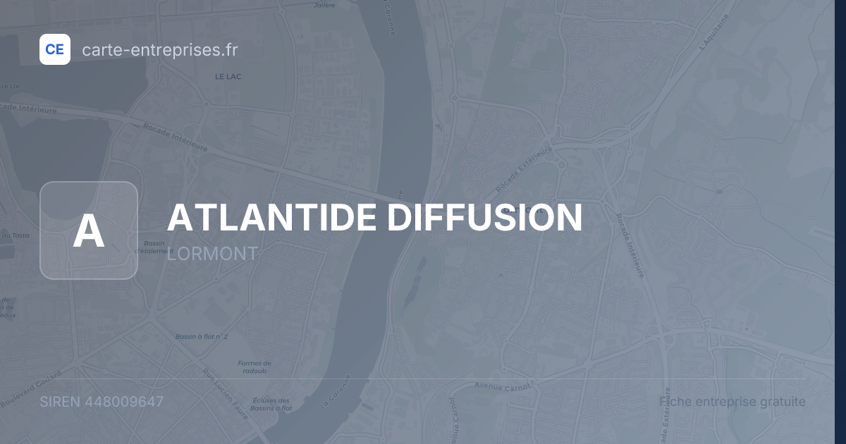 ATLANTIDE DIFFUSION — 448009647 — fiche entreprise