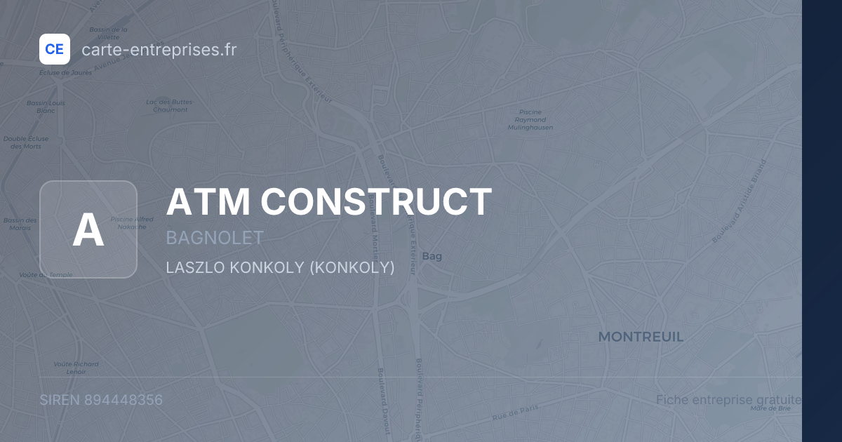 ATM CONSTRUCT — 894448356 — fiche entreprise