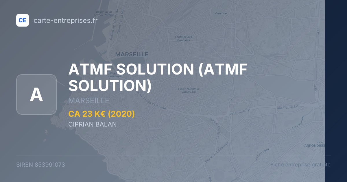 ATMF SOLUTION — 853991073 — fiche entreprise