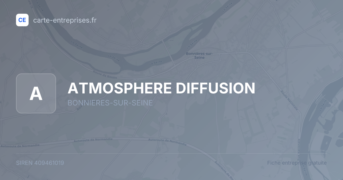 ATMOSPHERE DIFFUSION — 409461019 — fiche entreprise