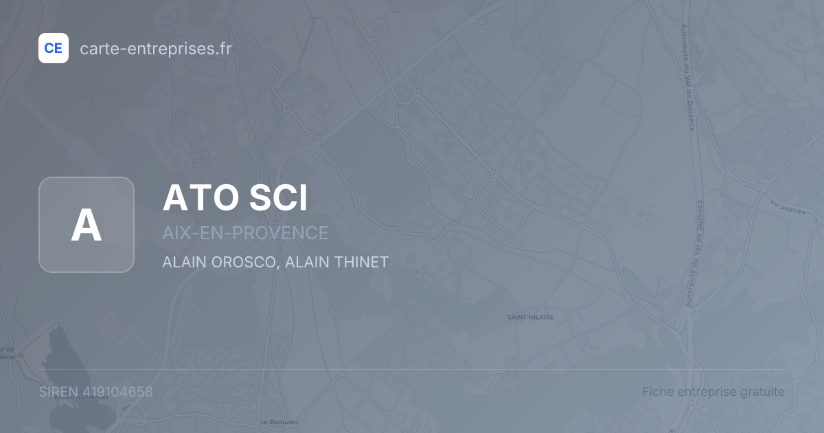 ATO SCI — 419104658 — fiche entreprise