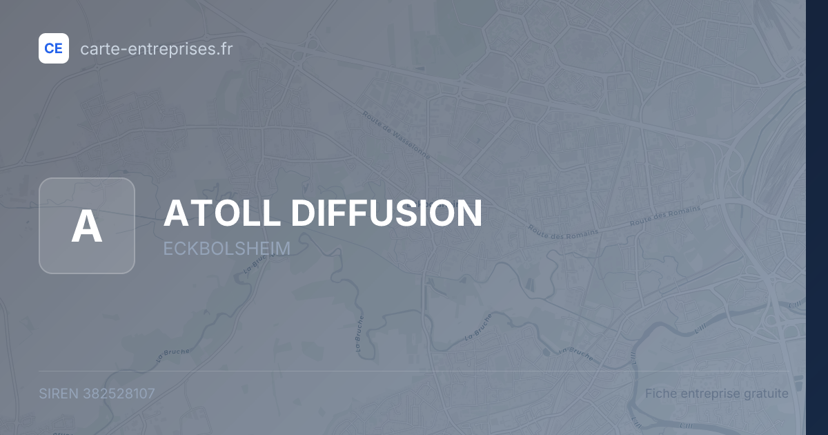 ATOLL DIFFUSION — 382528107 — fiche entreprise