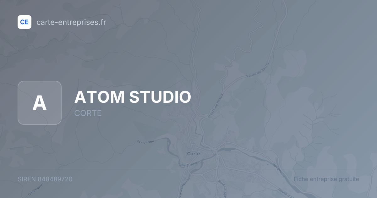 ATOM STUDIO — 848489720 — fiche entreprise