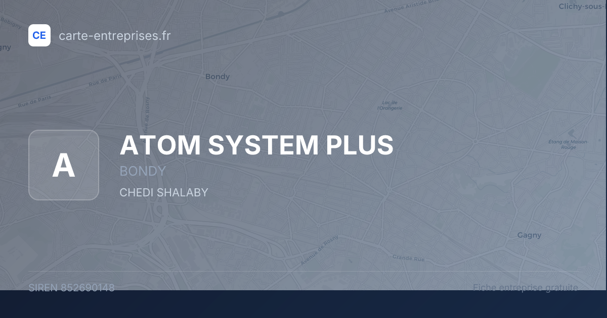 ATOM SYSTEM PLUS — 852690148 — fiche entreprise