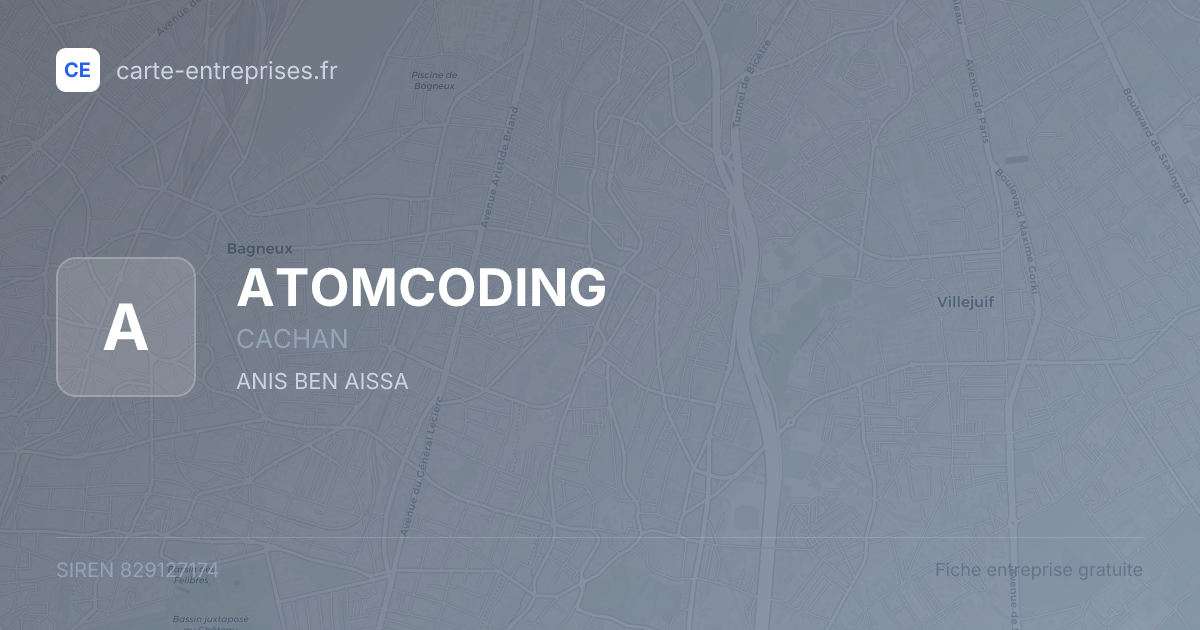 ATOMCODING — 829127174 — fiche entreprise