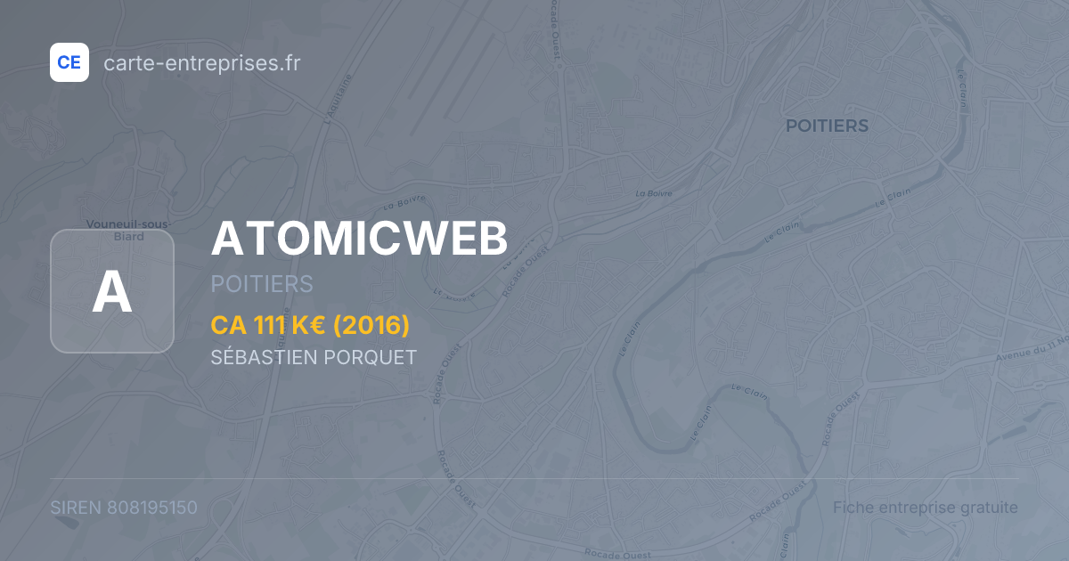 ATOMICWEB — 808195150 — fiche entreprise