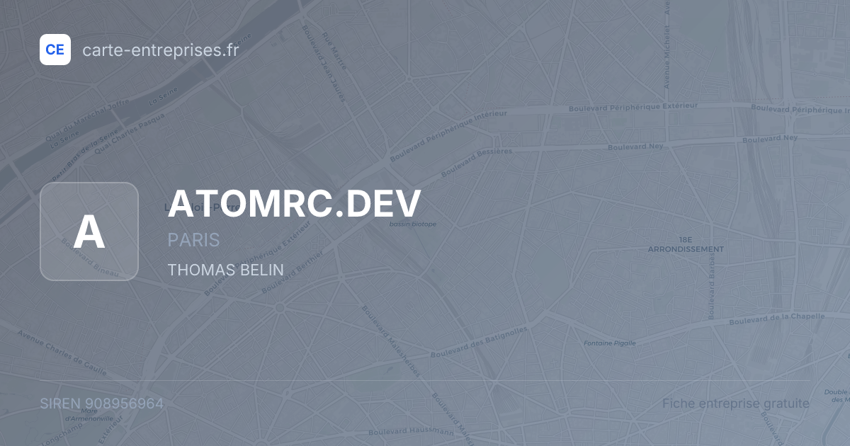 ATOMRC.DEV — 908956964 — fiche entreprise
