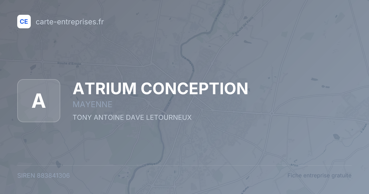 ATRIUM CONCEPTION — 883841306 — fiche entreprise