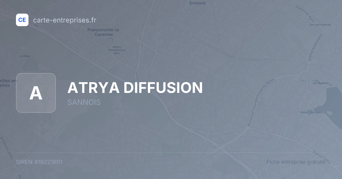 ATRYA DIFFUSION — 419221601 — fiche entreprise
