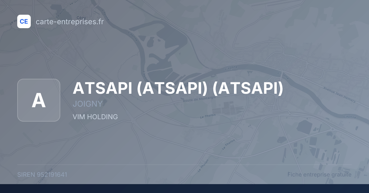 ATSAPI (ATSAPI) (ATSAPI) — 952191641 — fiche entreprise