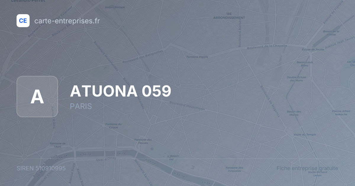ATUONA 059 — 510910995 — fiche entreprise