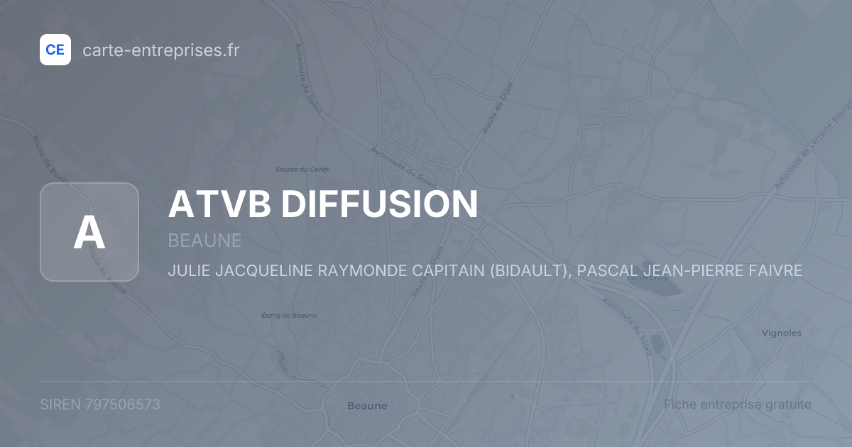 ATVB DIFFUSION — 797506573 — fiche entreprise
