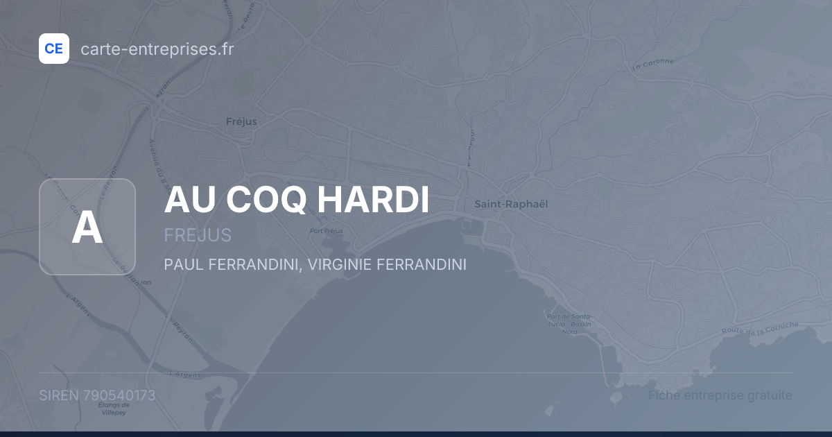 AU COQ HARDI — 790540173 — fiche entreprise