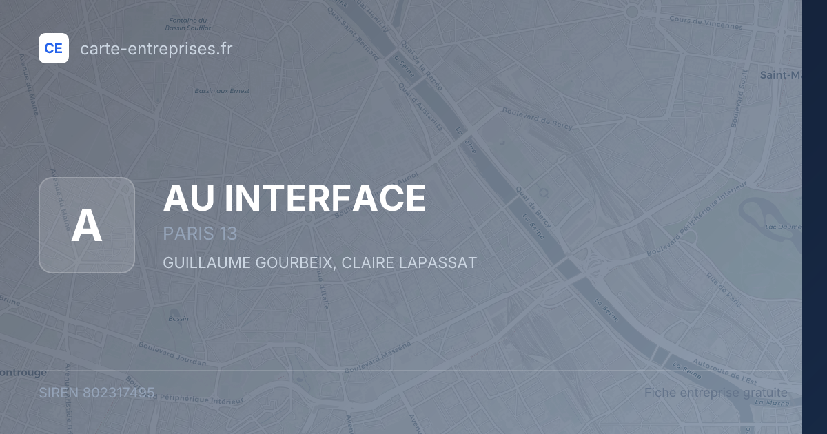 AU INTERFACE — 802317495 — fiche entreprise