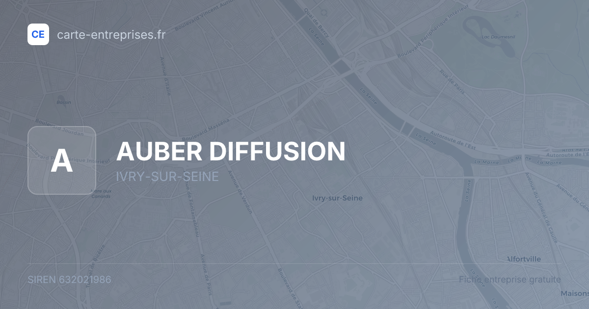 AUBER DIFFUSION — 632021986 — fiche entreprise