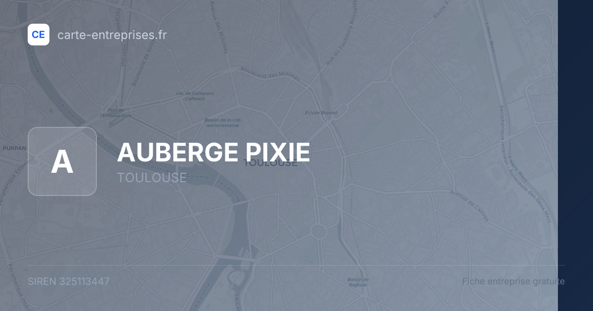 AUBERGE PIXIE — 325113447 — fiche entreprise