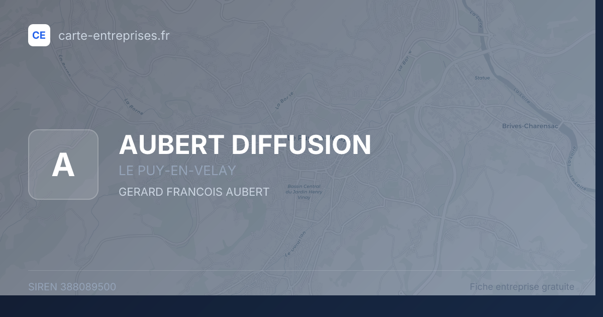 AUBERT DIFFUSION — 388089500 — fiche entreprise