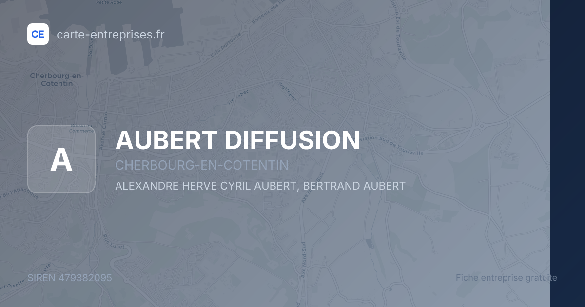 AUBERT DIFFUSION — 479382095 — fiche entreprise