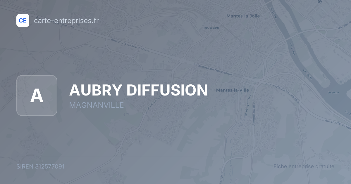 AUBRY DIFFUSION — 312577091 — fiche entreprise