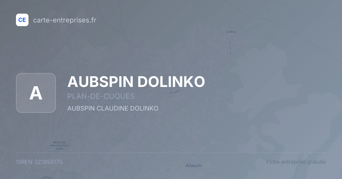 AUBSPIN DOLINKO — 321958175 — fiche entreprise