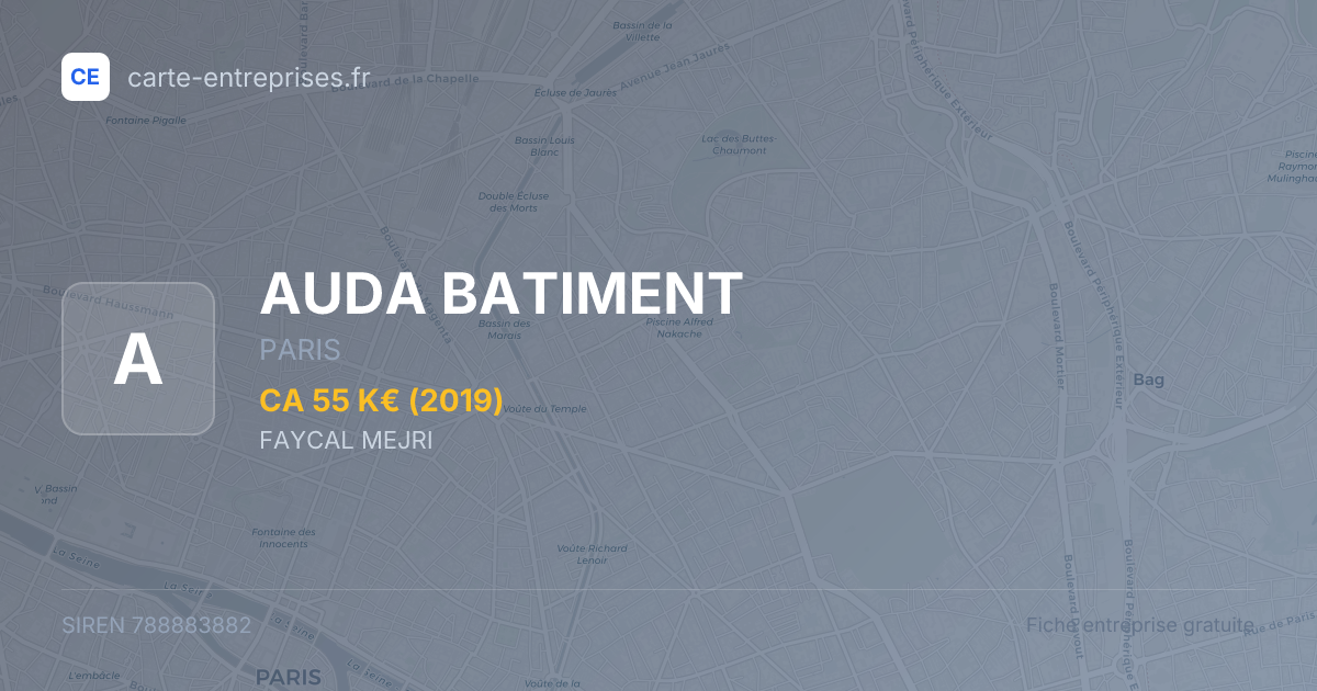 AUDA BATIMENT — 788883882 — fiche entreprise