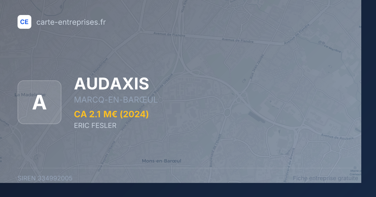 AUDAXIS — 334992005 — fiche entreprise