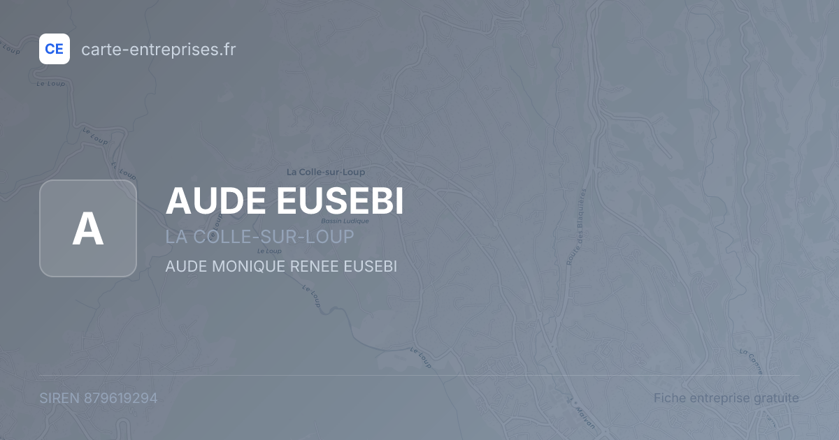 AUDE EUSEBI — 879619294 — fiche entreprise