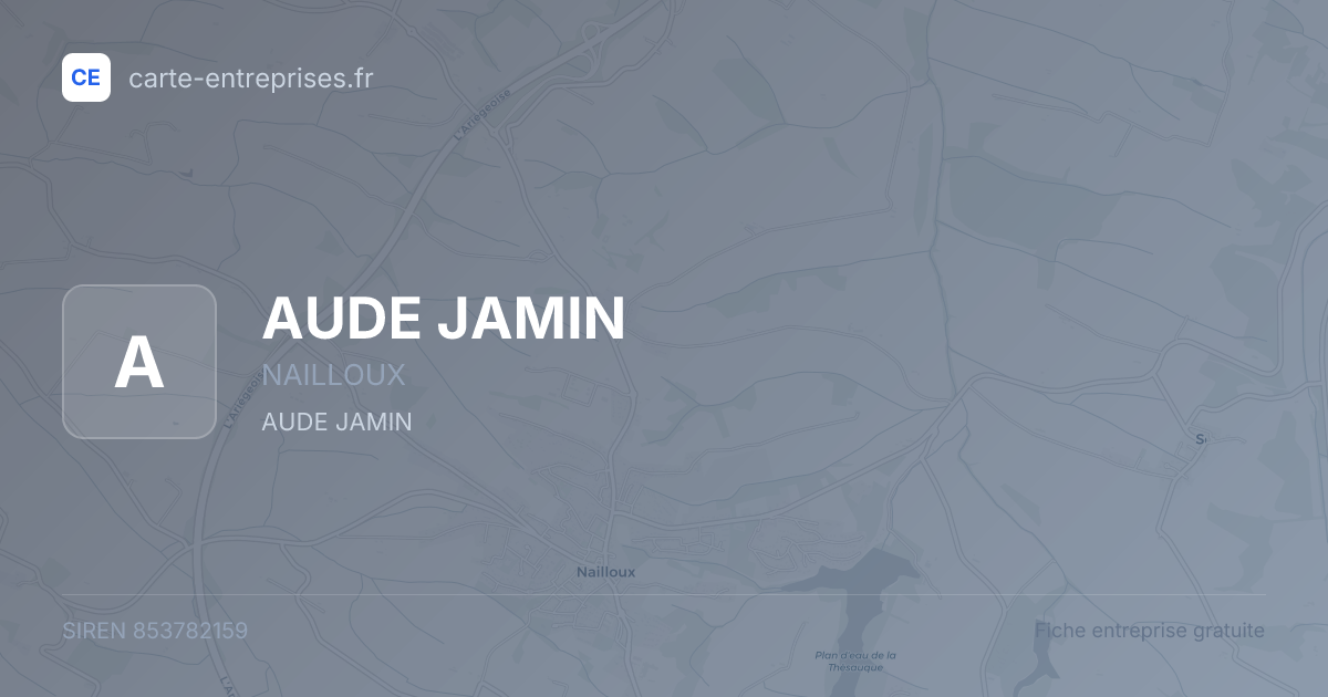 AUDE JAMIN — 853782159 — fiche entreprise