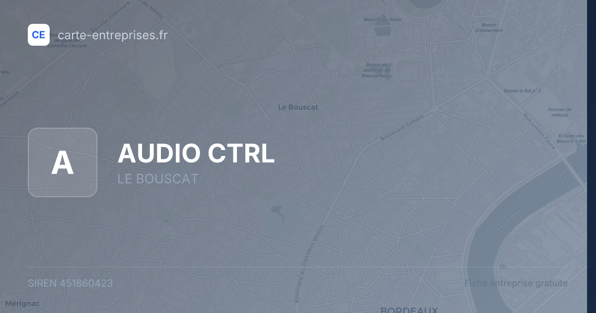 AUDIO CTRL — 451860423 — fiche entreprise