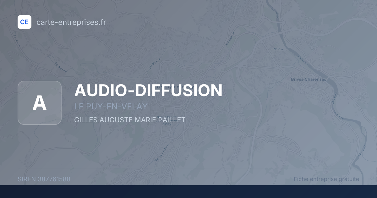 AUDIO-DIFFUSION — 387761588 — fiche entreprise