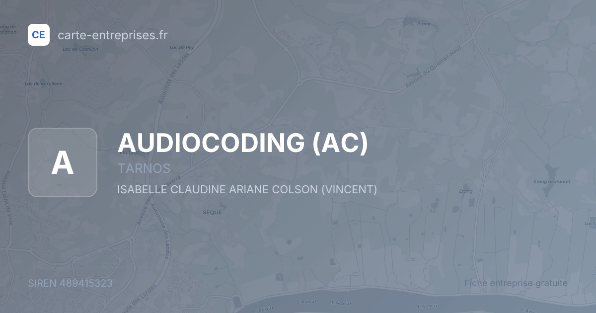 AUDIOCODING (AC) — 489415323 — fiche entreprise