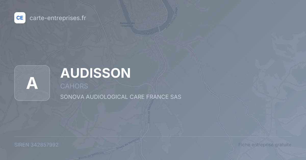 AUDISSON — 342857992 — fiche entreprise