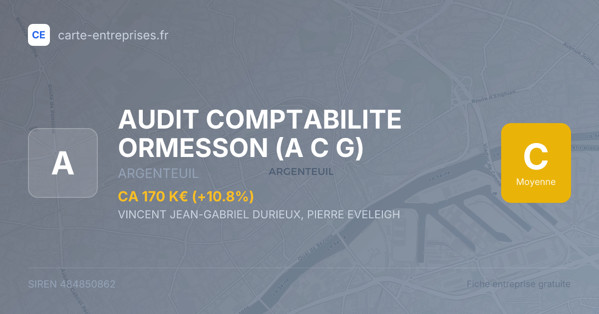 AUDIT COMPTABILITE ORMESSON (A C G) — 484850862 — fiche entreprise