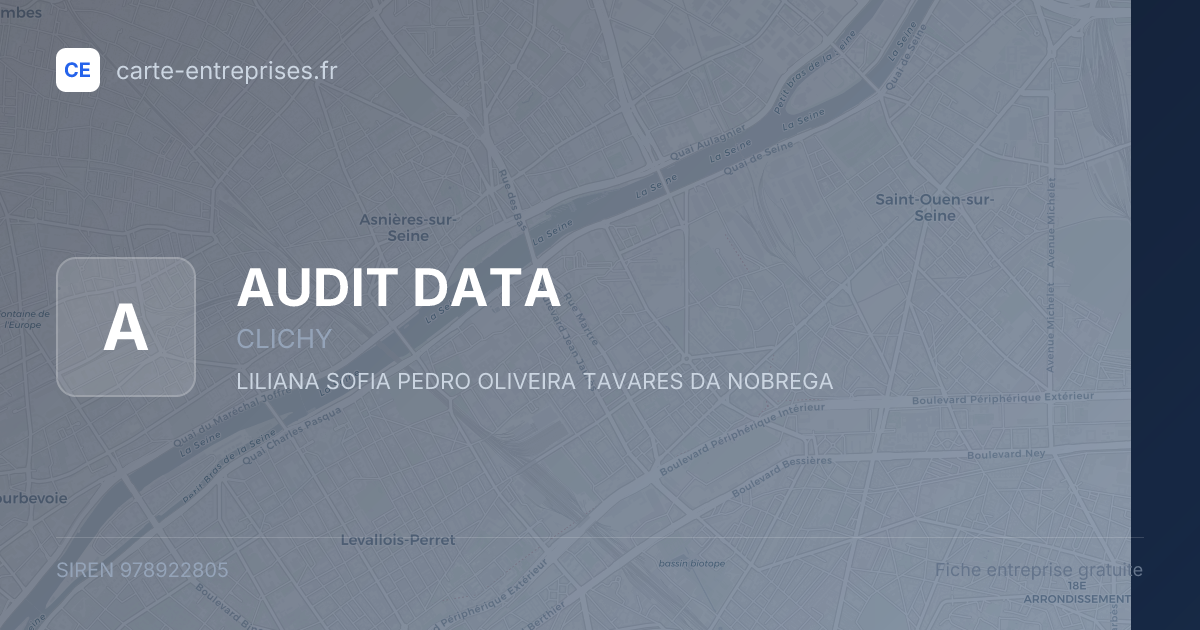 AUDIT DATA — 978922805 — fiche entreprise