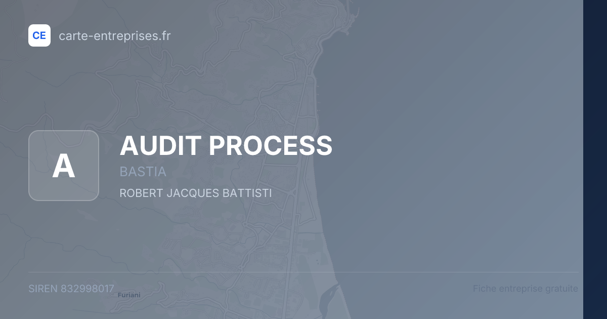 AUDIT PROCESS — 832998017 — fiche entreprise