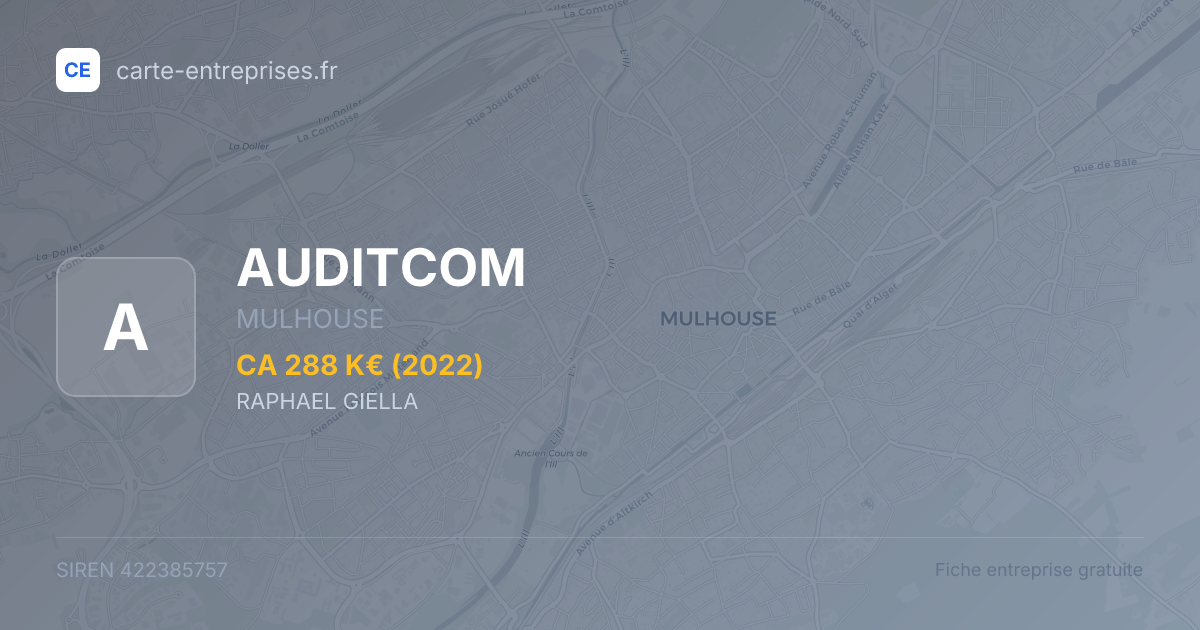 AUDITCOM — 422385757 — fiche entreprise