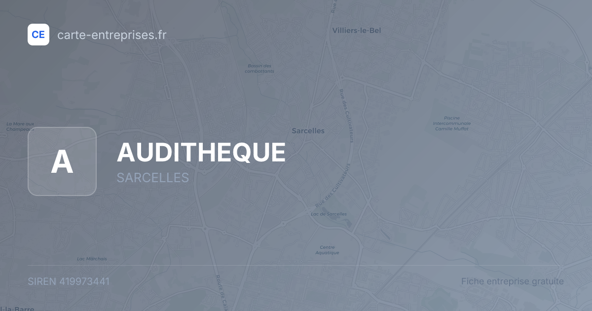 AUDITHEQUE — 419973441 — fiche entreprise