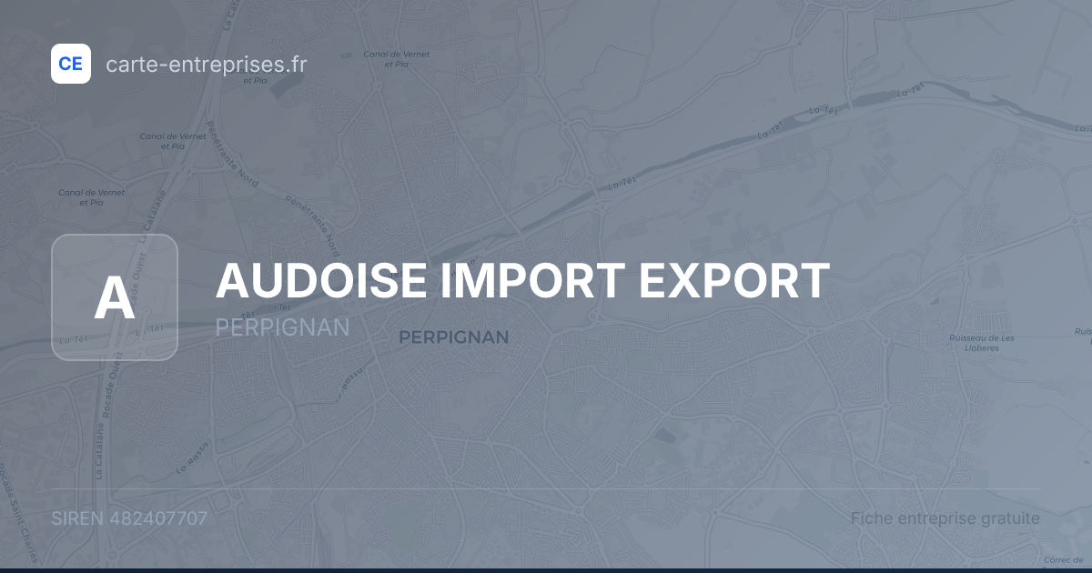 AUDOISE IMPORT EXPORT — 482407707 — fiche entreprise