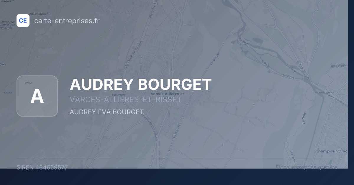 AUDREY BOURGET — 484669577 — fiche entreprise