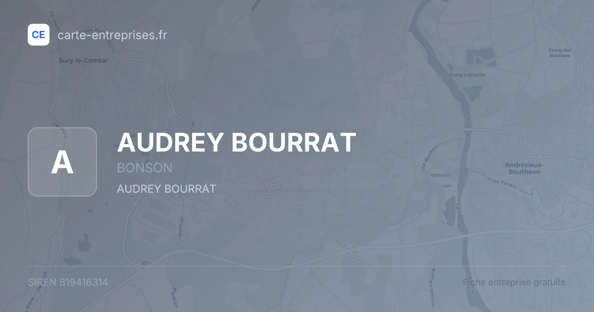 AUDREY BOURRAT — 819416314 — fiche entreprise