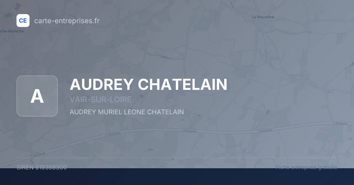 AUDREY CHATELAIN — 819358300 — fiche entreprise