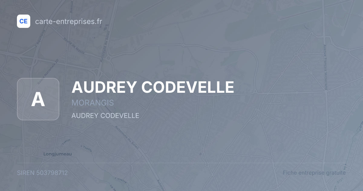 AUDREY CODEVELLE — 503798712 — fiche entreprise