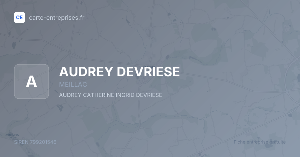 AUDREY DEVRIESE — 799201546 — fiche entreprise