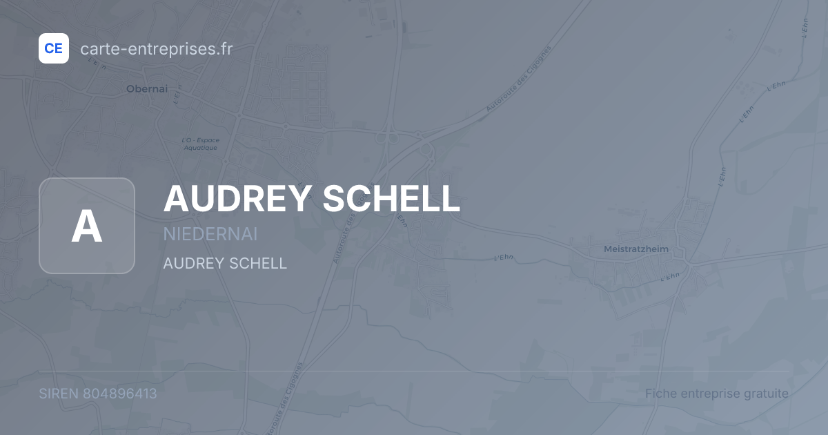 AUDREY SCHELL — 804896413 — fiche entreprise