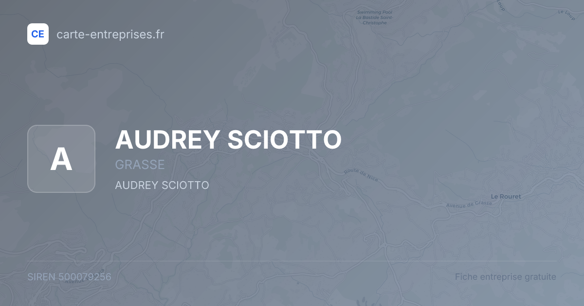AUDREY SCIOTTO — 500079256 — fiche entreprise