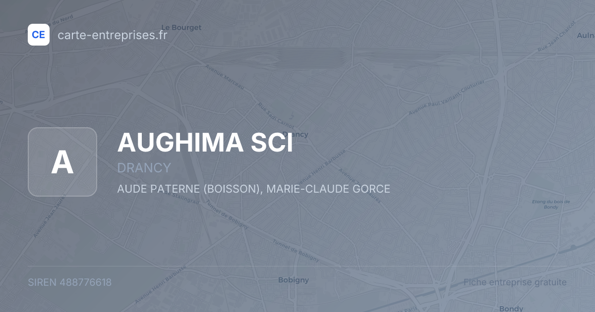 AUGHIMA SCI — 488776618 — fiche entreprise