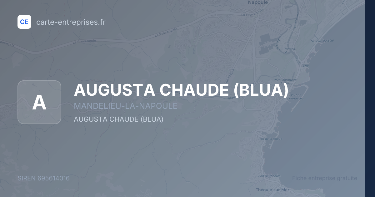 AUGUSTA CHAUDE (BLUA) — 695614016 — fiche entreprise