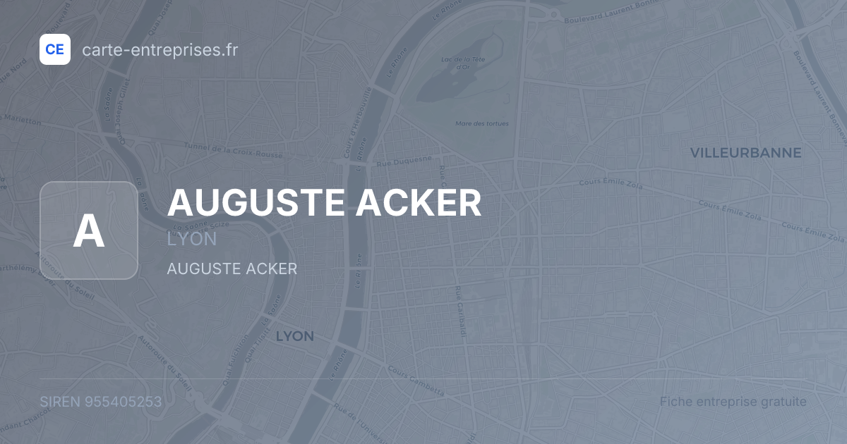 AUGUSTE ACKER — 955405253 — fiche entreprise