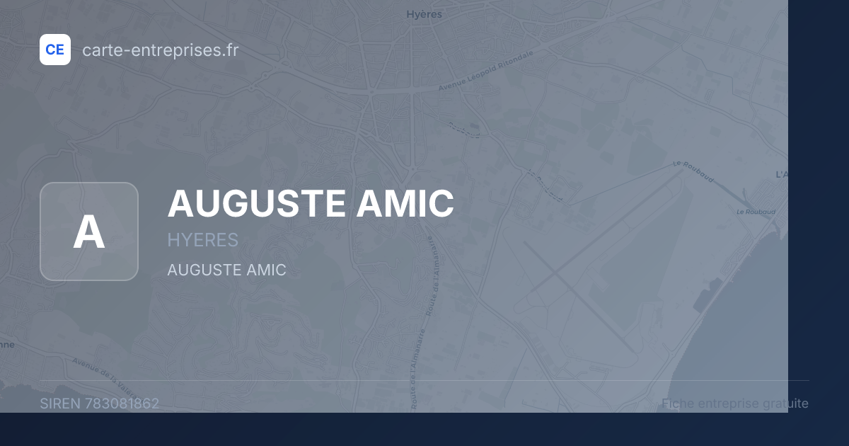 AUGUSTE AMIC — 783081862 — fiche entreprise
