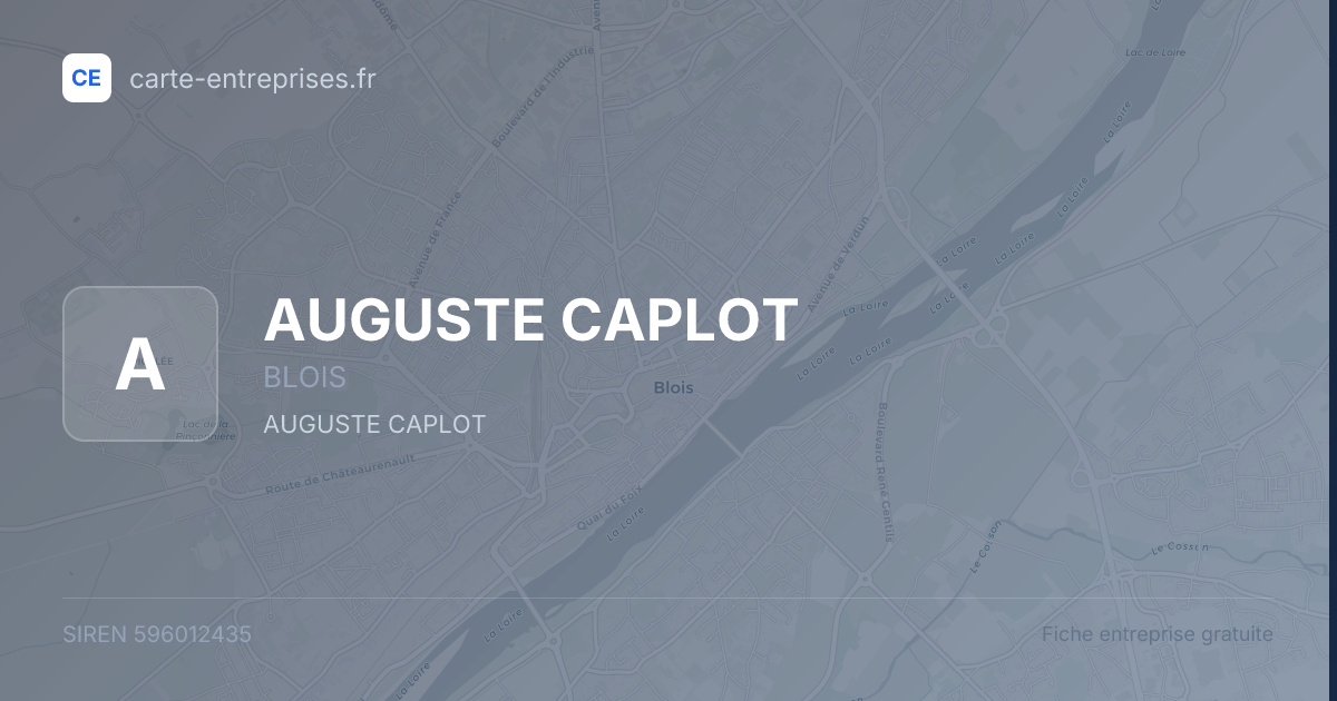 AUGUSTE CAPLOT — 596012435 — fiche entreprise